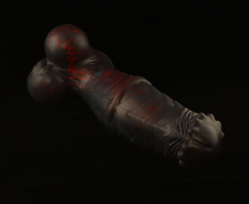 Tainted Plu's Cock | Large | Soft Firmness | Red/Cyan Ribbons